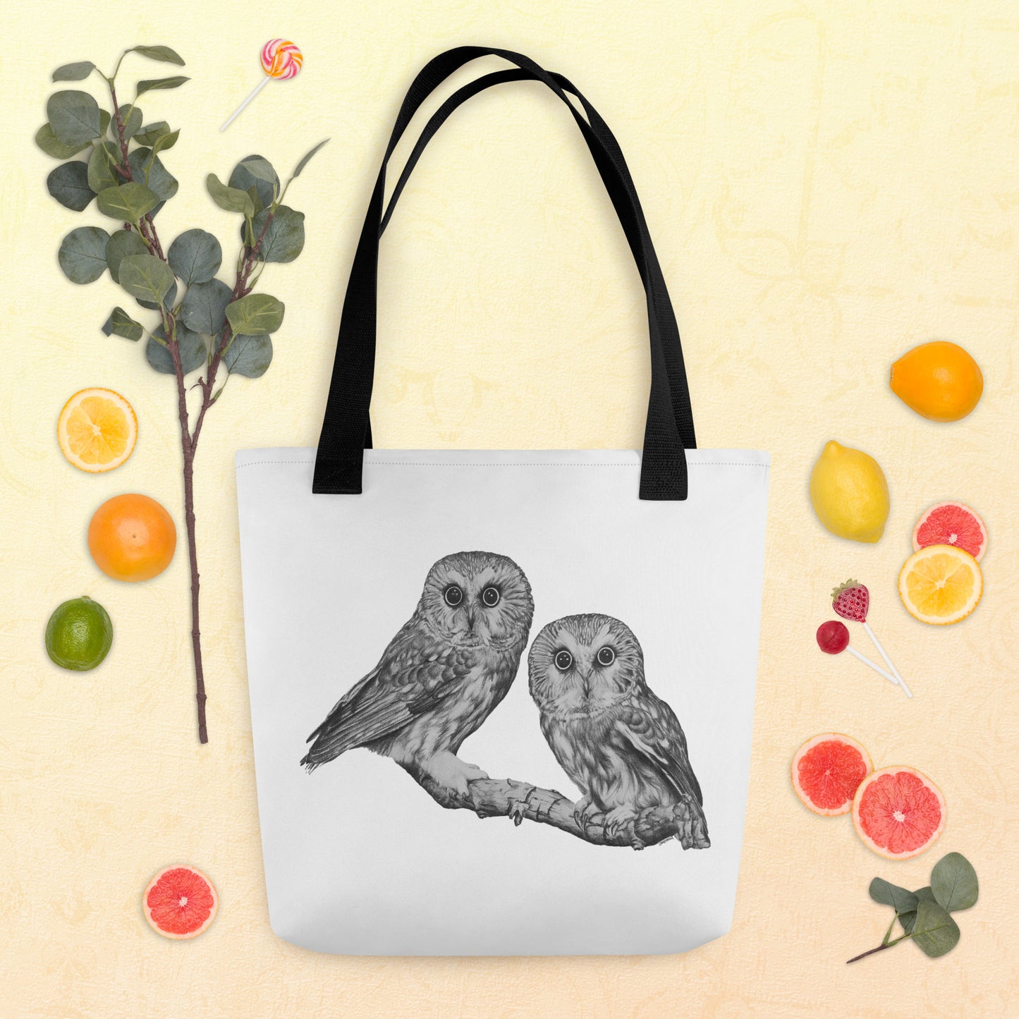 "Echoes in the Dark" White Tote Bag