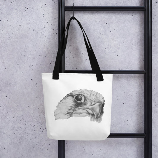 "The Sentinel" White Tote Bag