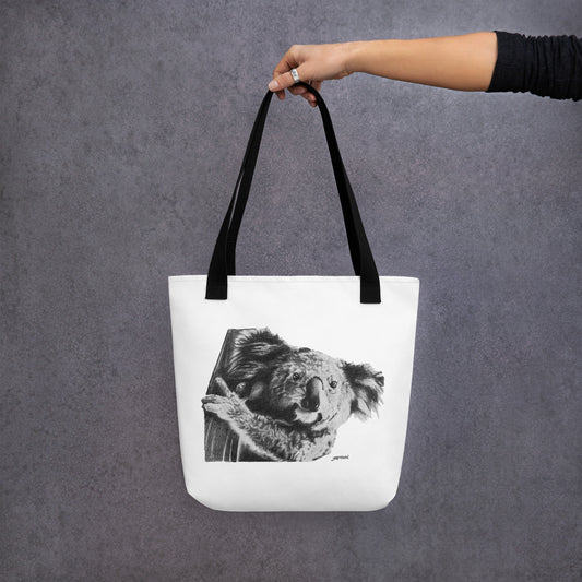 "Koala Serenity" White Tote Bag