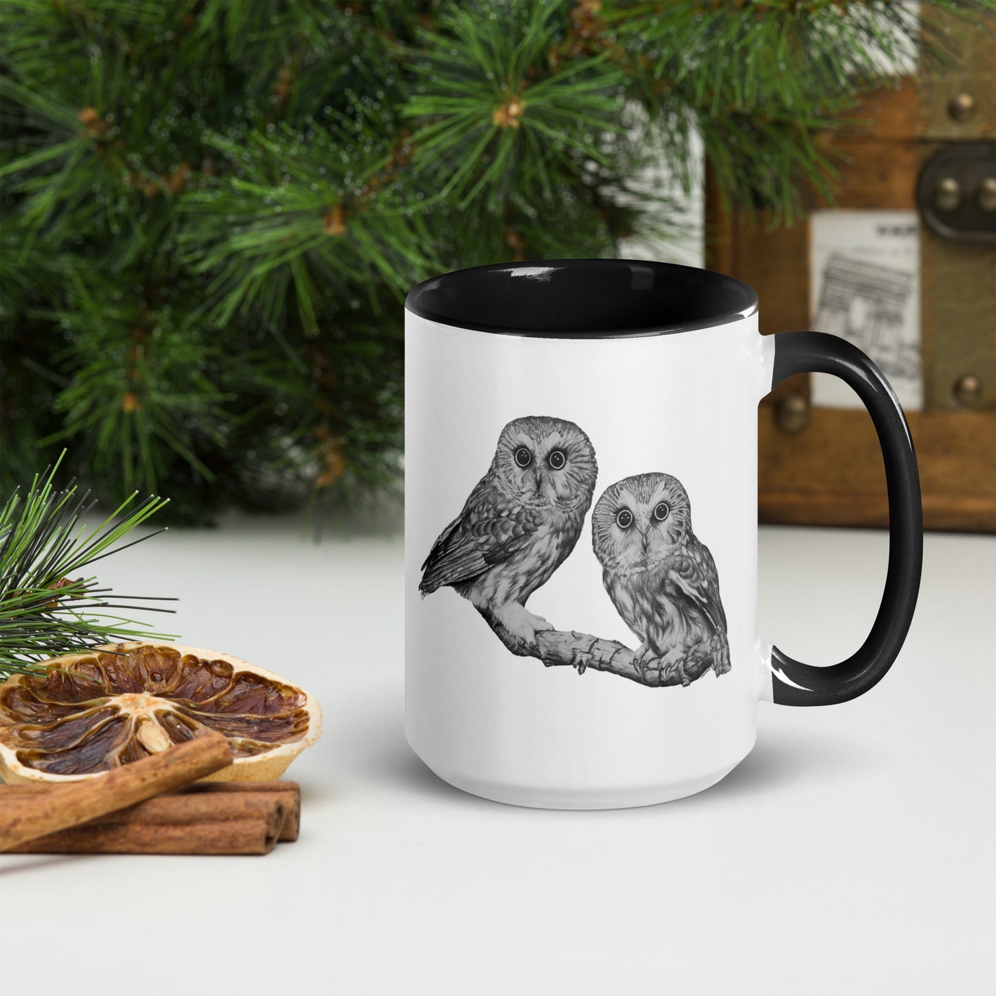 "Echoes in the Dark" Mug with Color Inside