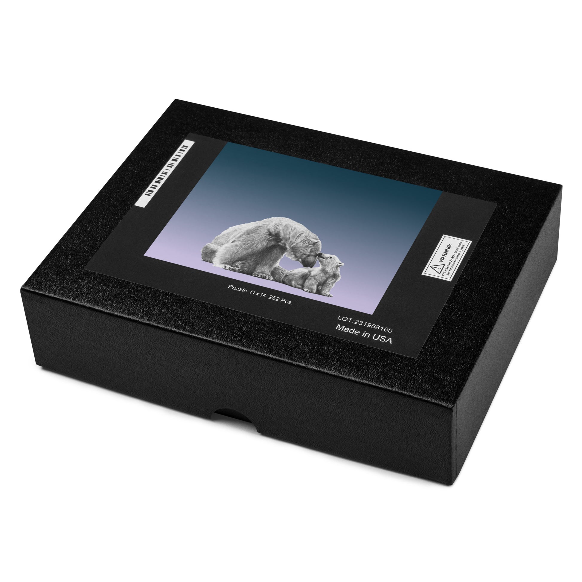 The "Polar Bear Jigsaw Puzzle" is from a drawing of mine created with a graphite pencil. It has been digitally optimized and transferred to a pressed paper chipboard which makes it suitable for framing.