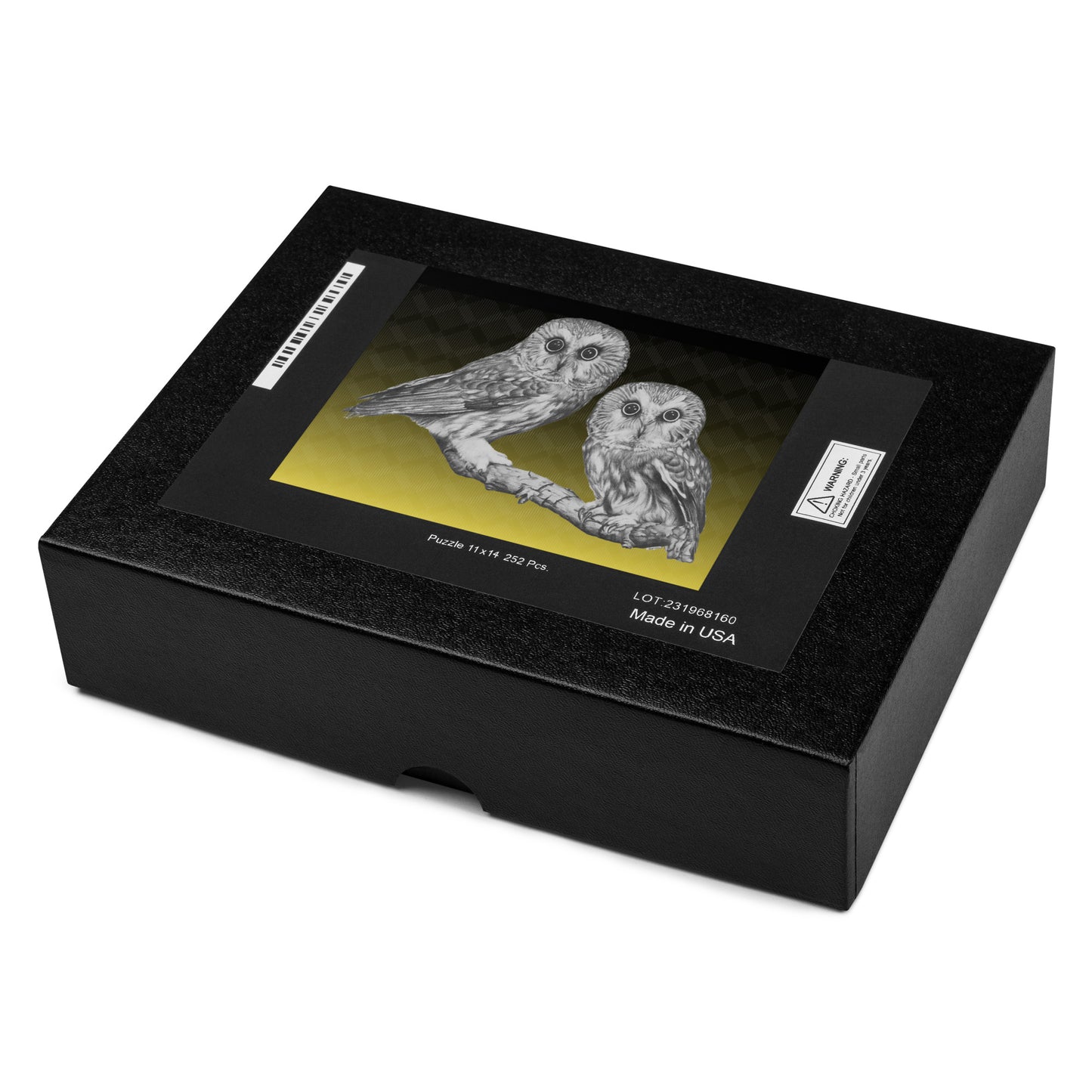 This "Owl Jigsaw Puzzle" is from a drawing of mine created with a graphite pencil. it has been digitally optimized and transferred to a pressed paper chipboad which makes it suitable for framing.