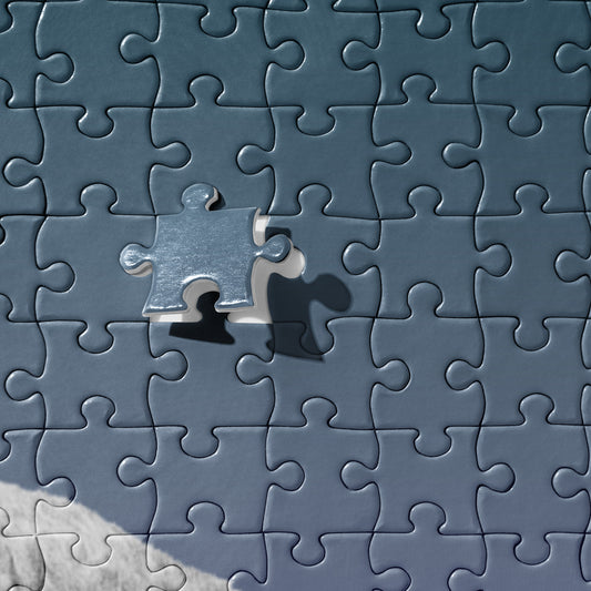 The "Polar Bear Jigsaw Puzzle" is from a drawing of mine created with a graphite pencil. It has been digitally optimized and transferred to a pressed paper chipboard which makes it suitable for framing.