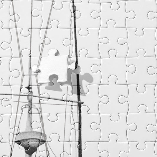 These "Fishing Boat Jigsaw Puzzle " are from a drawing of mine created with a graphite pencil. It has been digitally optimized and transferred to a pressed paper chipboard which makes it suitable for framing.