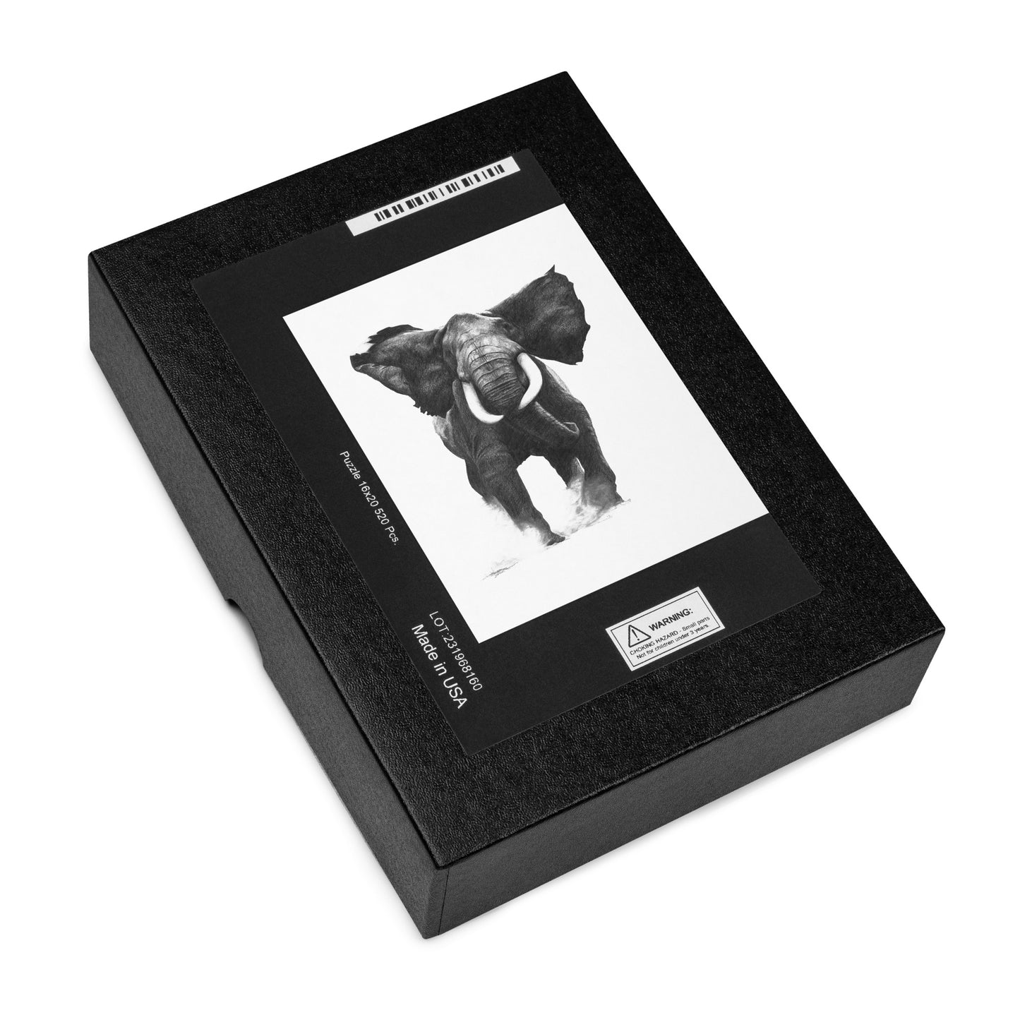 These "Elephant Jigsaw Puzzle" are from a drawing of mine created with a graphite pencil. It has been digitally optimized and transferred to a pressed paper chipboard which makes it suitable for framing.