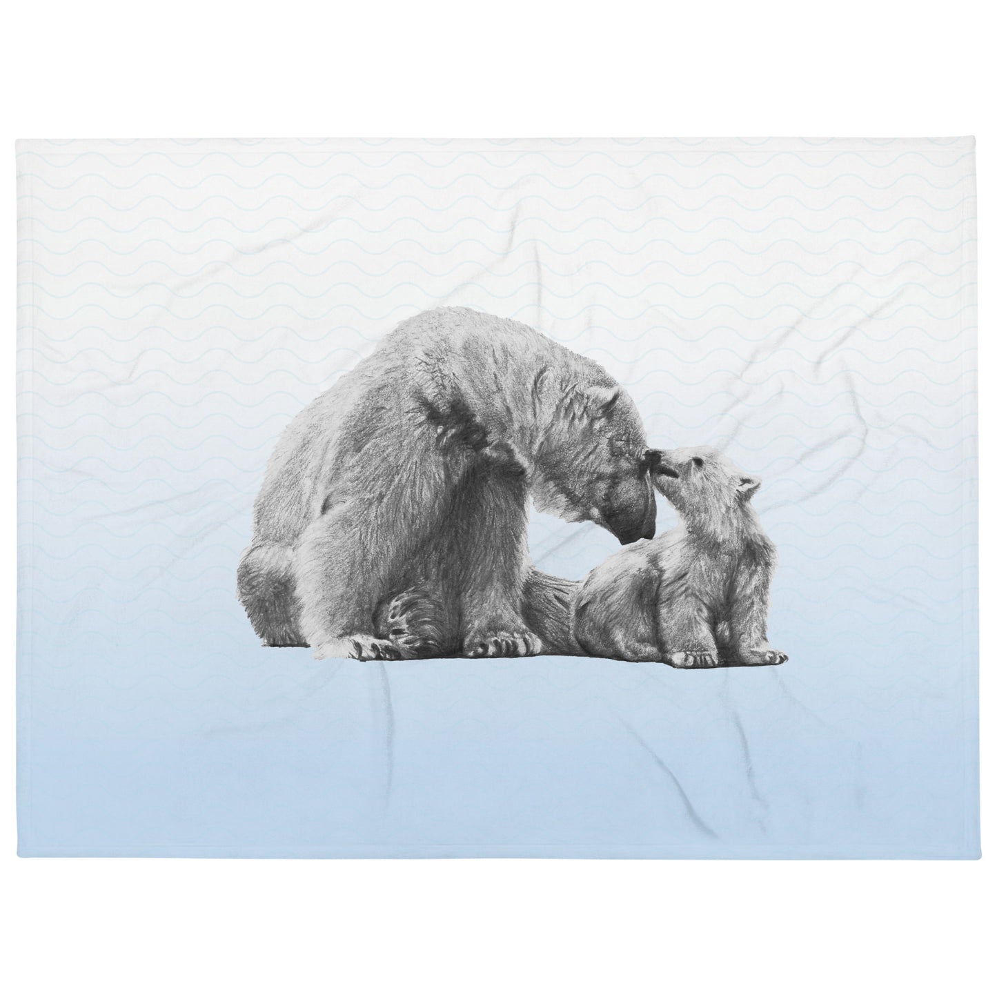 These "Polar Bear Throw Blanket" are from a drawing of mine created with a graphite pencil. It has been digitally optimized and transferred to a 100% Polyester throw blanket.
