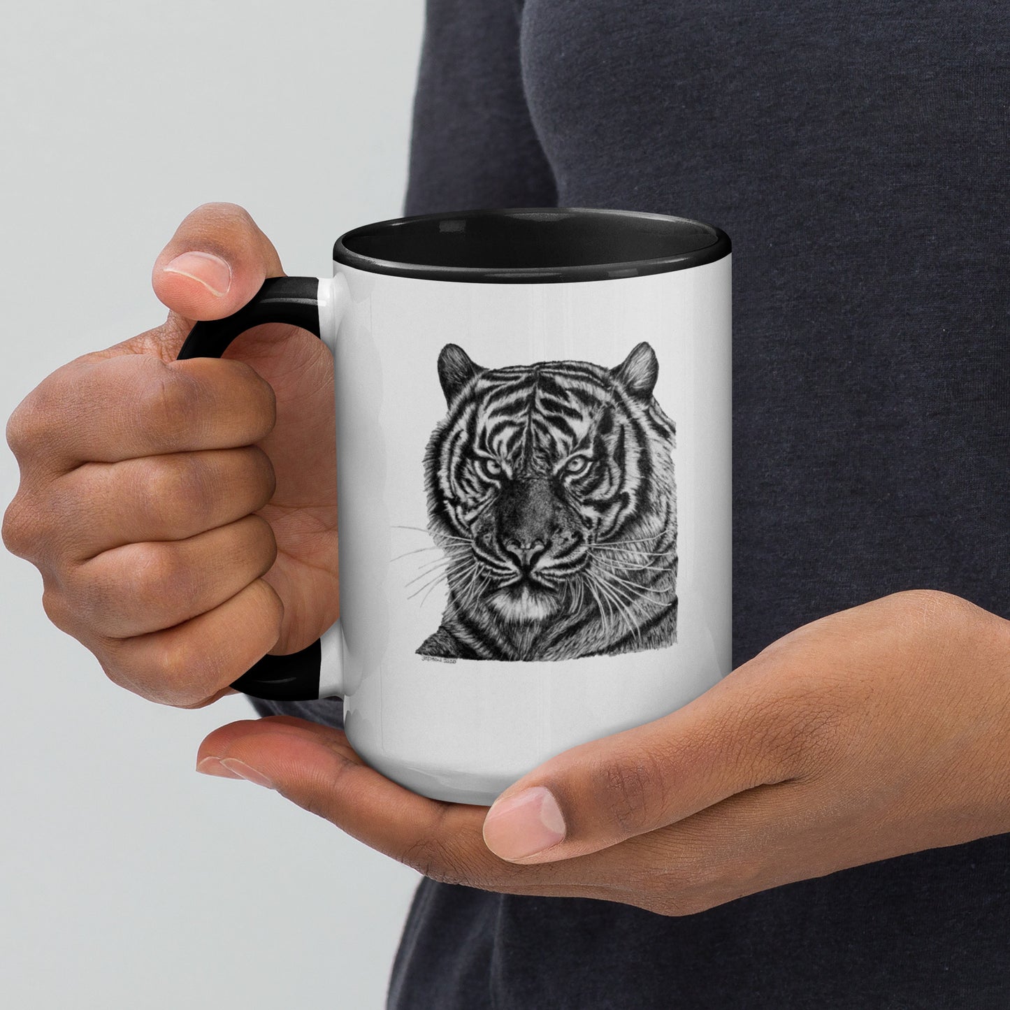 Tiger Mug with Color Inside