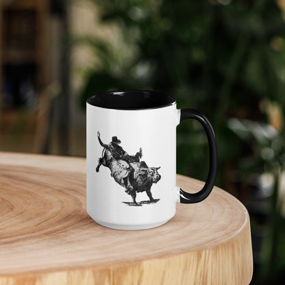 Bull Rider Mug with Color Inside