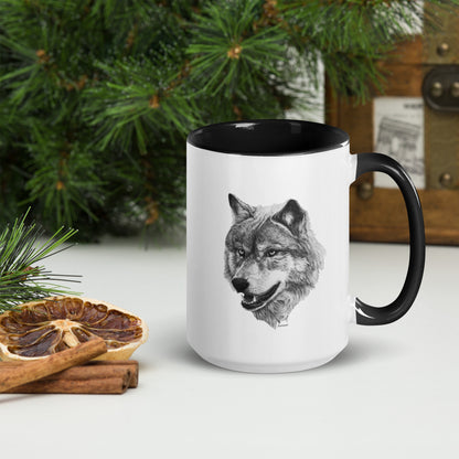 Wolf Mug with Color Inside