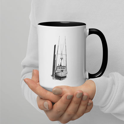 Fishing Boat Mug with Color Inside