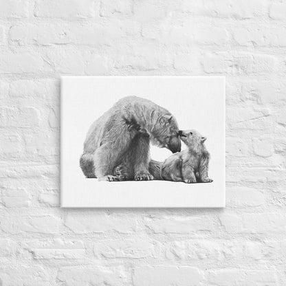 These "Polar Bear Canvas Wall Hangings" are from a drawing of mine created with a graphite pencil. It has been digitally optimized and transferred to a poly-cotton blend canvas.