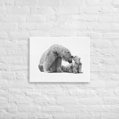 These "Polar Bear Canvas Wall Hangings" are from a drawing of mine created with a graphite pencil. It has been digitally optimized and transferred to a poly-cotton blend canvas.