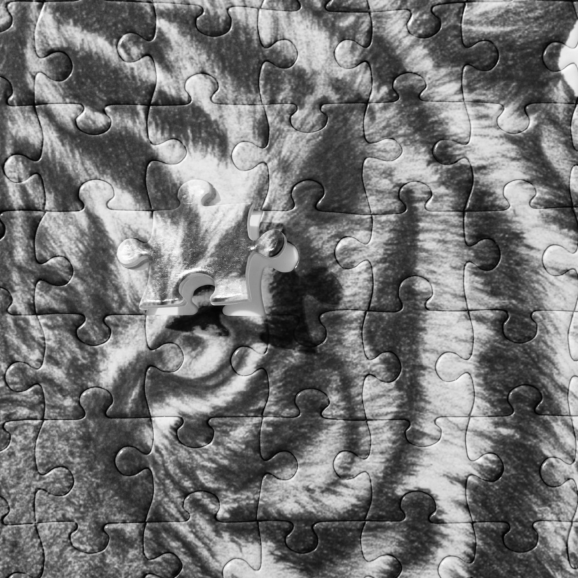 The "Tiger Jigsaw Puzzle" is from a drawing of mine created with a graphite pencil. It has been digitally optimized and transferred to a pressed paper chipboard which makes it suitable for framing.