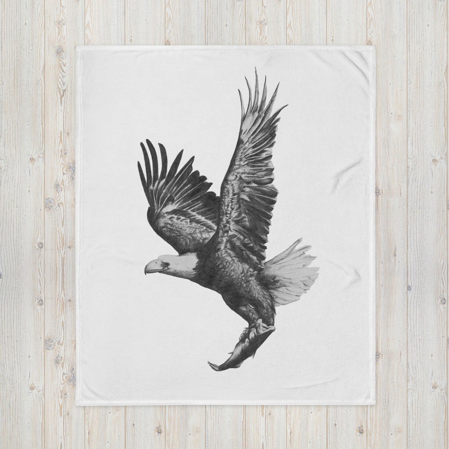 These "Eagle Canvas Wall Hangings(W)" are from a drawing of mine created with a graphite pencil. It has been digitally optimized and transferred to a 100% Polyester throw blanket.