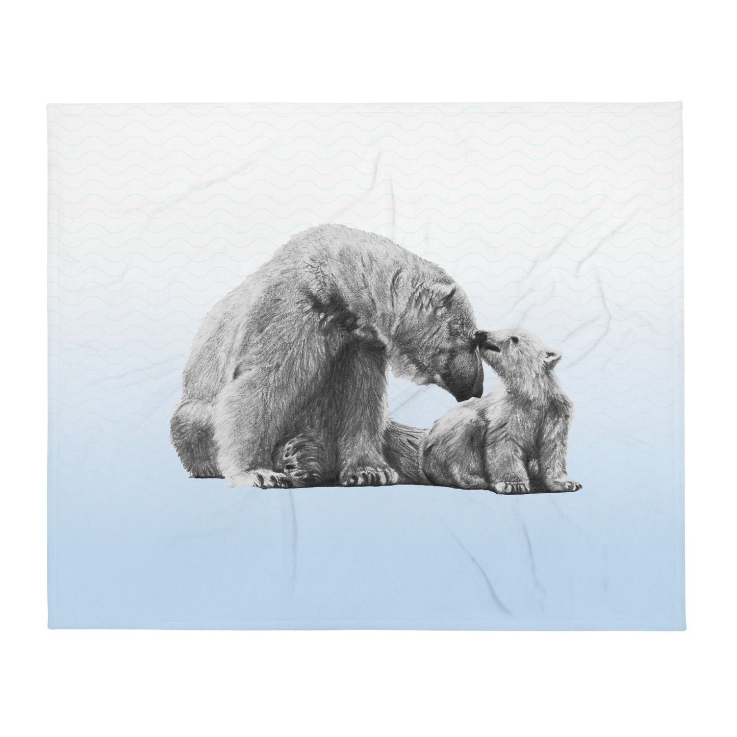 These "Polar Bear Throw Blanket" are from a drawing of mine created with a graphite pencil. It has been digitally optimized and transferred to a 100% Polyester throw blanket.