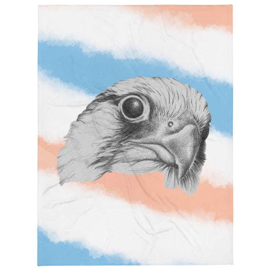 These "Hawk Canvas Wall Hangings" are from a drawing of mine created with a graphite pencil. It has been digitally optimized and transferred to a 100% Polyester throw blanket.